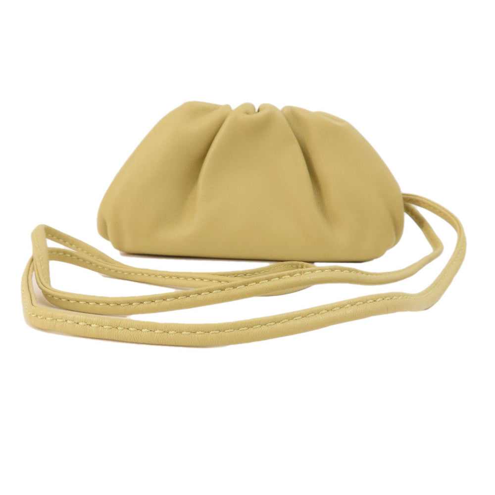BOTTEGAVENETA Coin case Calfskin beige Mini the pouch Women Used Authentic