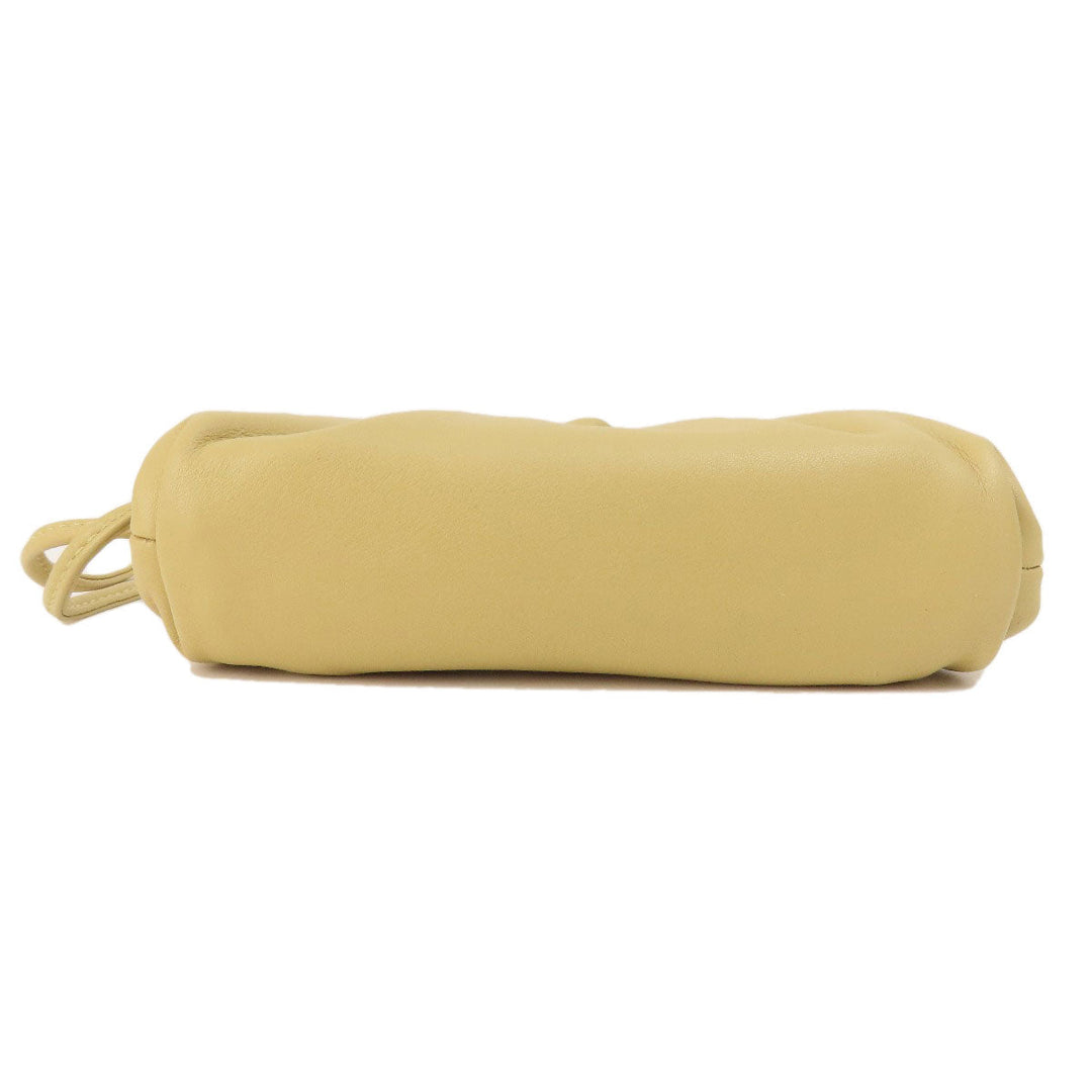 BOTTEGAVENETA Coin case Calfskin beige Mini the pouch Women Used Authentic