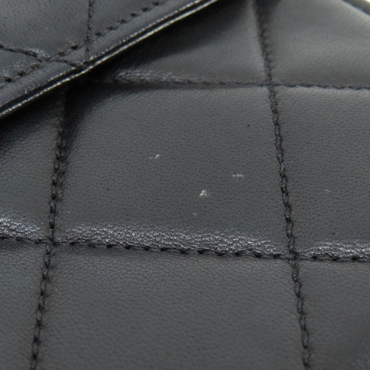 CHANEL Shoulder Bag lambskin black COCO Mark Matelasse Gold Metal