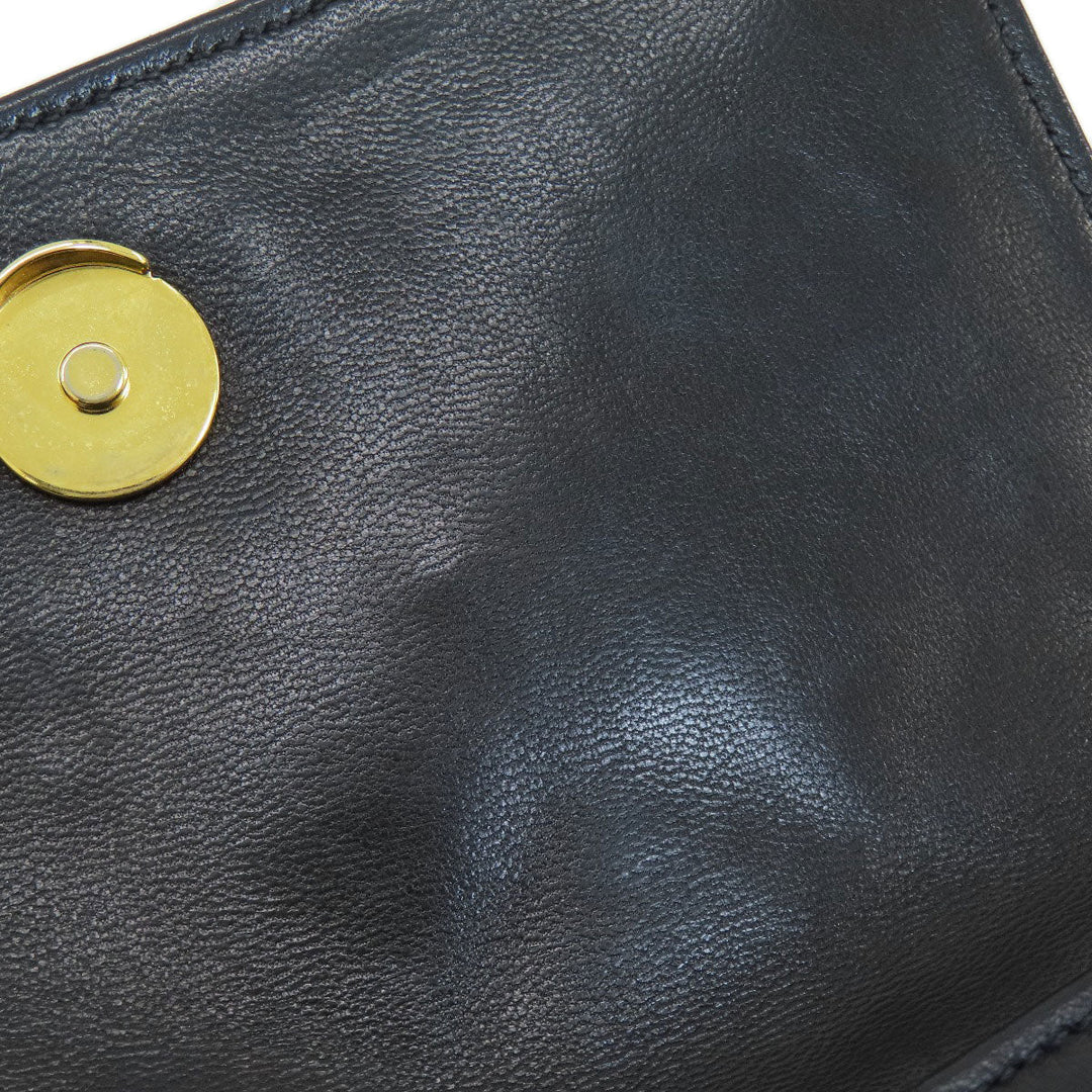 CHANEL Shoulder Bag lambskin black COCO Mark Matelasse Gold Metal