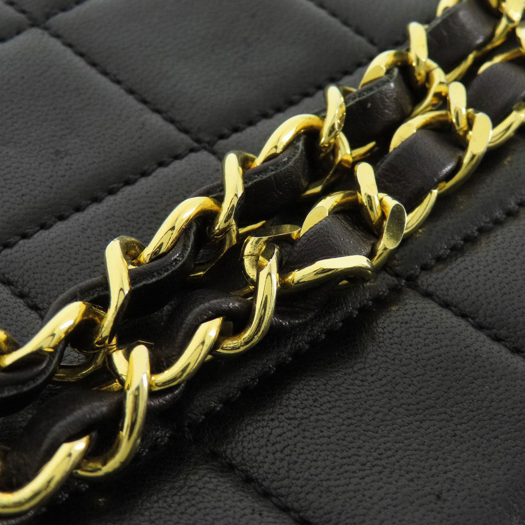 CHANEL Shoulder Bag lambskin black COCO Mark Matelasse Gold Metal