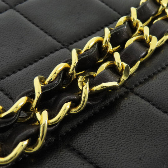 CHANEL Shoulder Bag lambskin black COCO Mark Matelasse Gold Metal