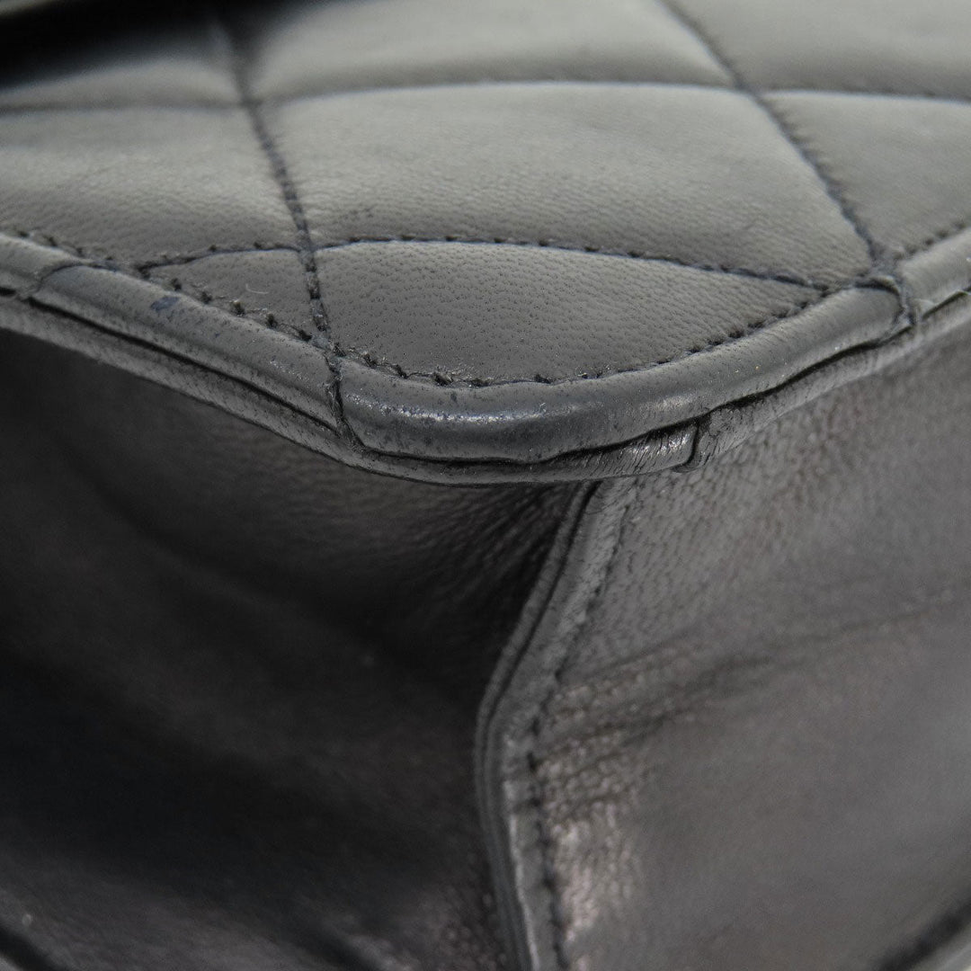 CHANEL Shoulder Bag lambskin black COCO Mark Matelasse Gold Metal