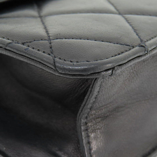 CHANEL Shoulder Bag lambskin black COCO Mark Matelasse Gold Metal