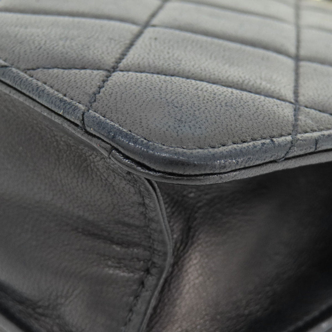 CHANEL Shoulder Bag lambskin black COCO Mark Matelasse Gold Metal