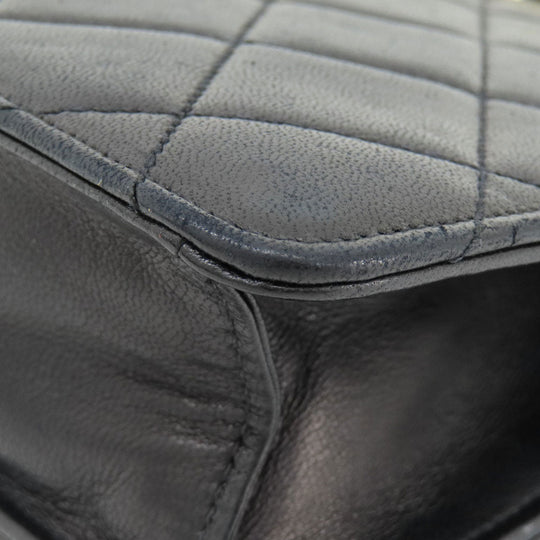 CHANEL Shoulder Bag lambskin black COCO Mark Matelasse Gold Metal