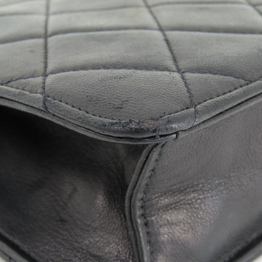 CHANEL Shoulder Bag lambskin black COCO Mark Matelasse Gold Metal