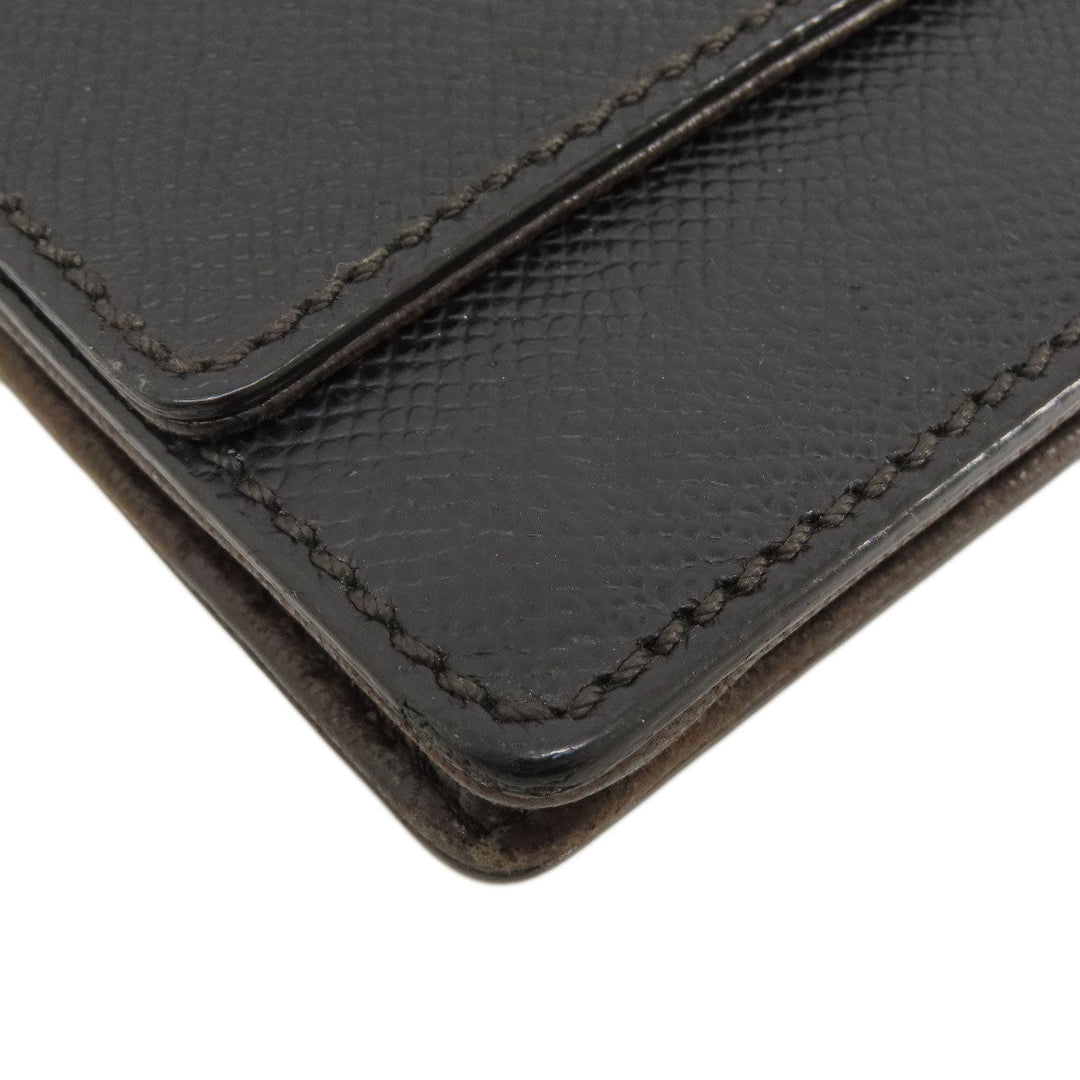 CHANEL Long Wallet Purse Grained Calfskin Skin black Chain Wallet COCO Mark Gold Metal