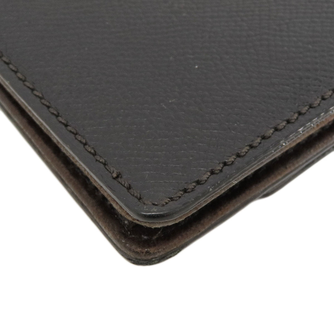 CHANEL Long Wallet Purse Grained Calfskin Skin black Chain Wallet COCO Mark Gold Metal