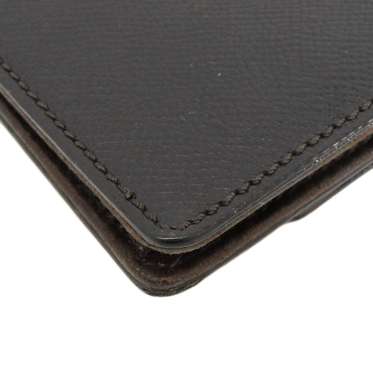 CHANEL Long Wallet Purse Grained Calfskin Skin black Chain Wallet COCO Mark Gold Metal