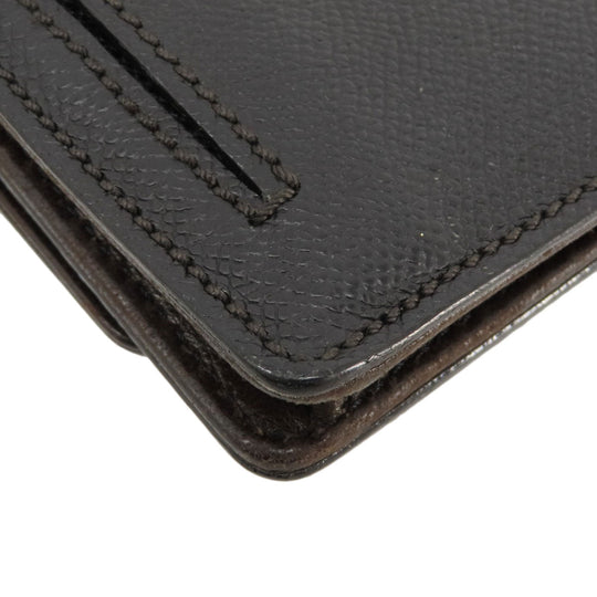 CHANEL Long Wallet Purse Grained Calfskin Skin black Chain Wallet COCO Mark Gold Metal