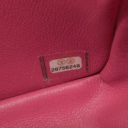 CHANEL Shoulder Bag lambskin pink ChainShoulder Matelasse SilverMetal