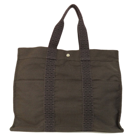 HERMES Handbag canvas black Her Line GM Women Used Authentic