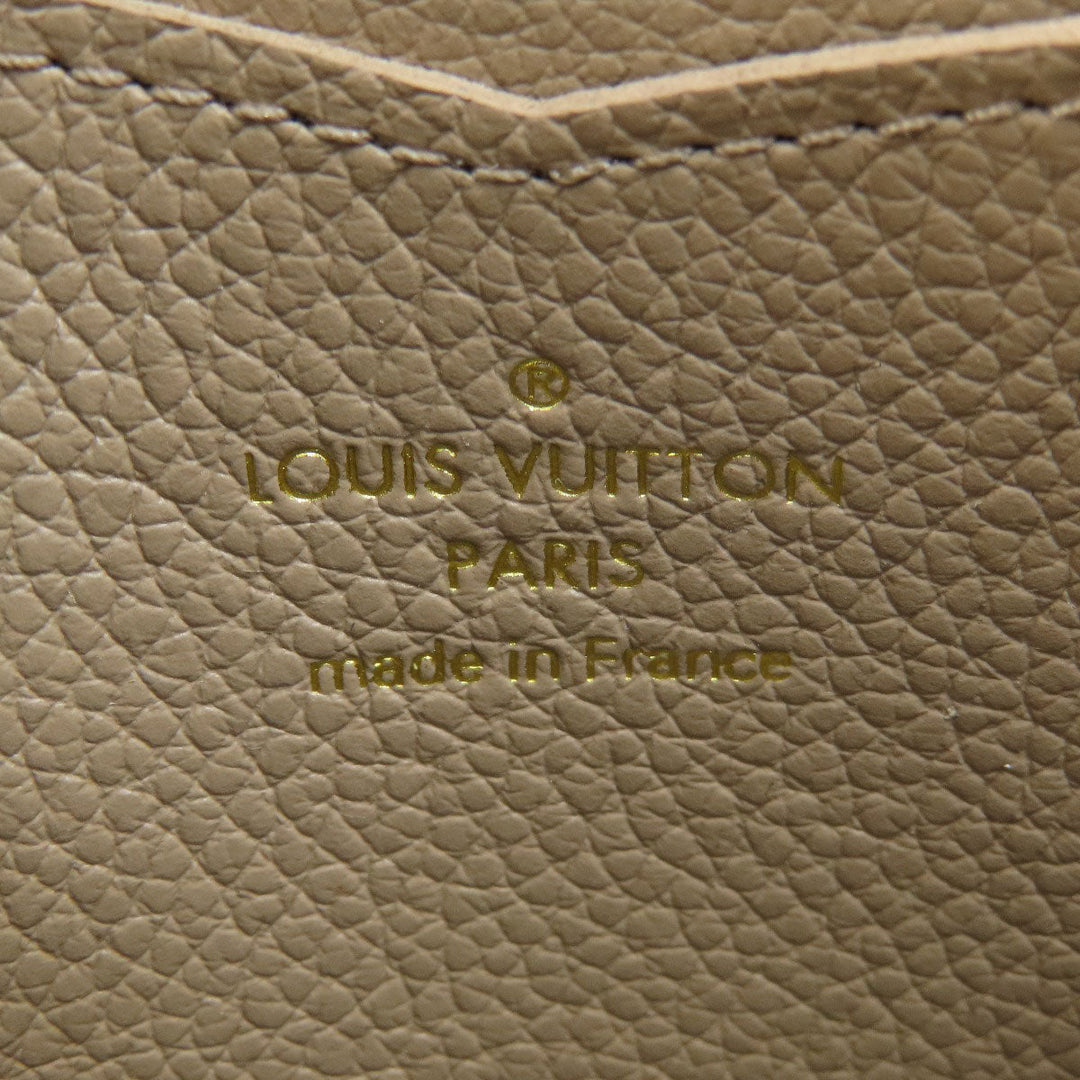 LOUIS VUITTON Coin case M68696 Ann Platt beige Zippy Coin Purse Tourterelle Women Used Authentic
