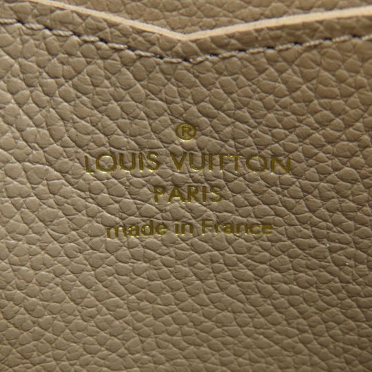 LOUIS VUITTON Coin case M68696 Ann Platt beige Zippy Coin Purse Tourterelle Women Used Authentic