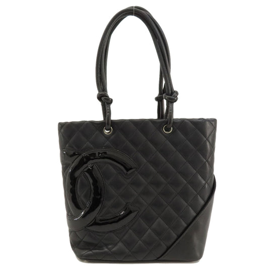 CHANEL Handbag A25166 Calfskin black Cambon Line Small SilverMetal