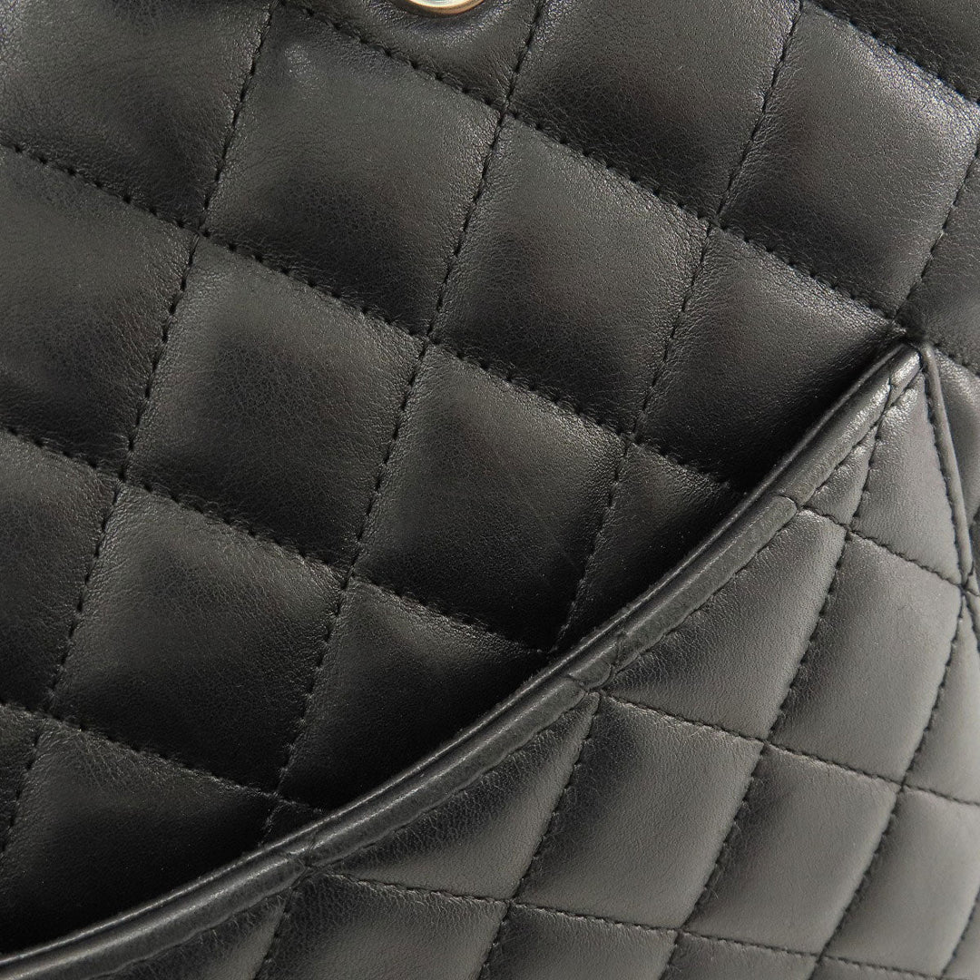 CHANEL Handbag A25166 Calfskin black Cambon Line Small SilverMetal