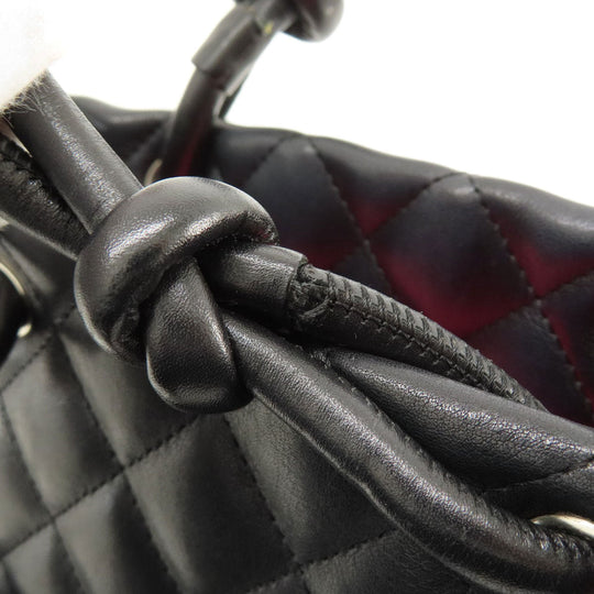 CHANEL Handbag A25166 Calfskin black Cambon Line Small SilverMetal