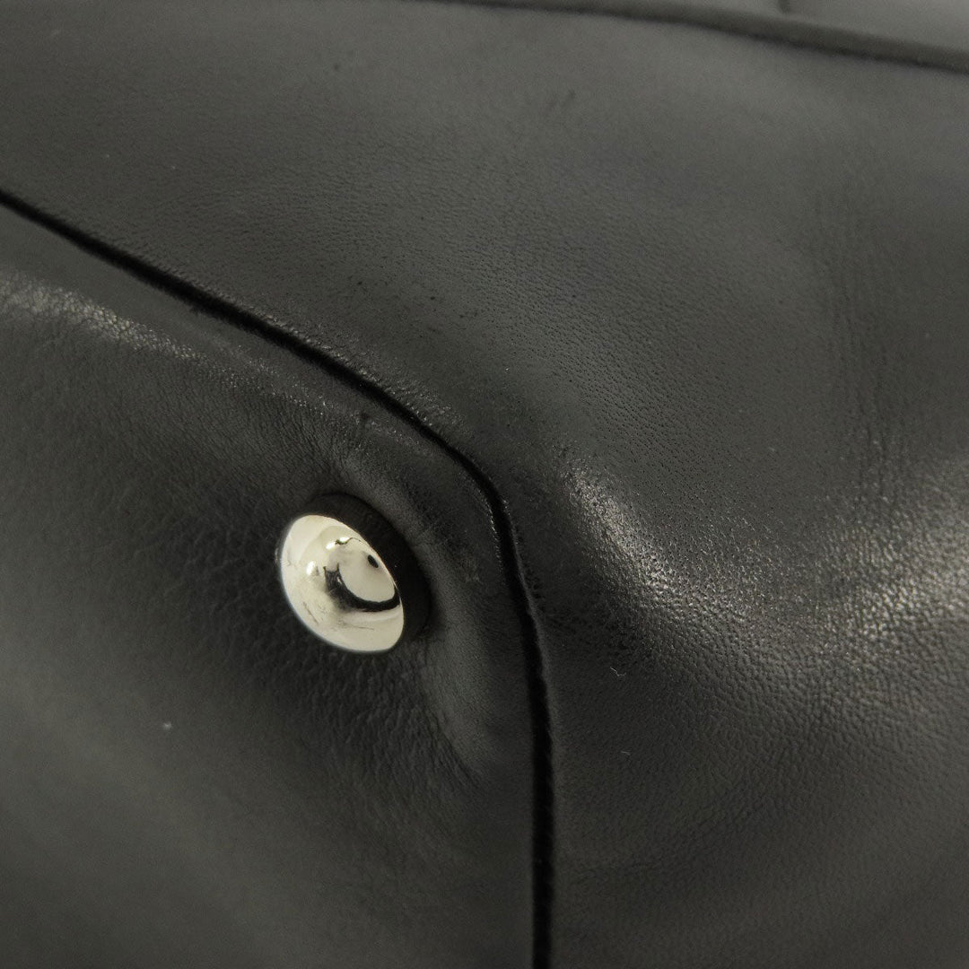 CHANEL Handbag A25166 Calfskin black Cambon Line Small SilverMetal