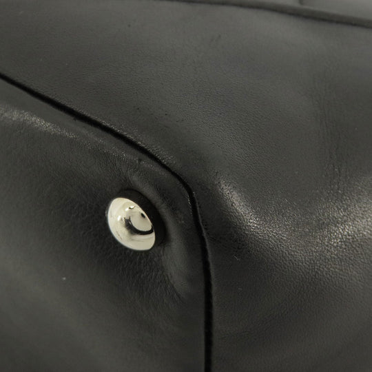 CHANEL Handbag A25166 Calfskin black Cambon Line Small SilverMetal