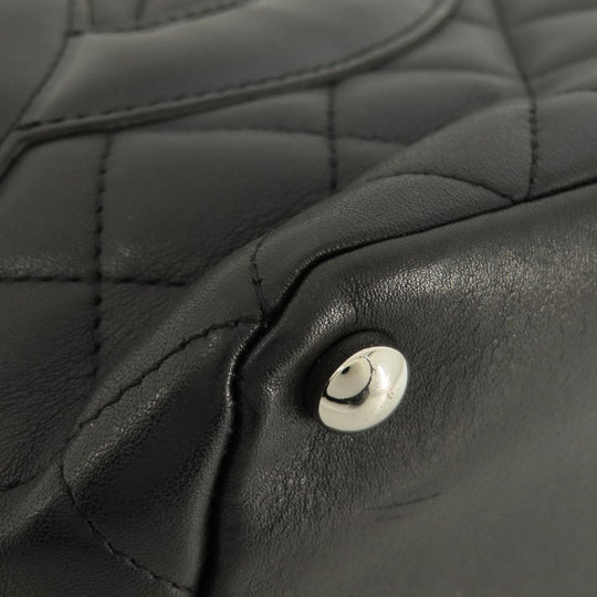CHANEL Handbag A25166 Calfskin black Cambon Line Small SilverMetal
