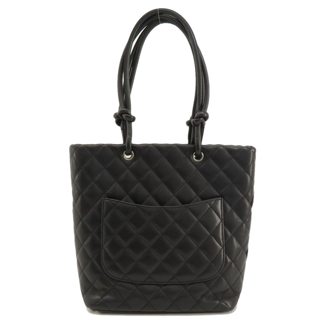 CHANEL Handbag A25166 Calfskin black Cambon Line Small SilverMetal