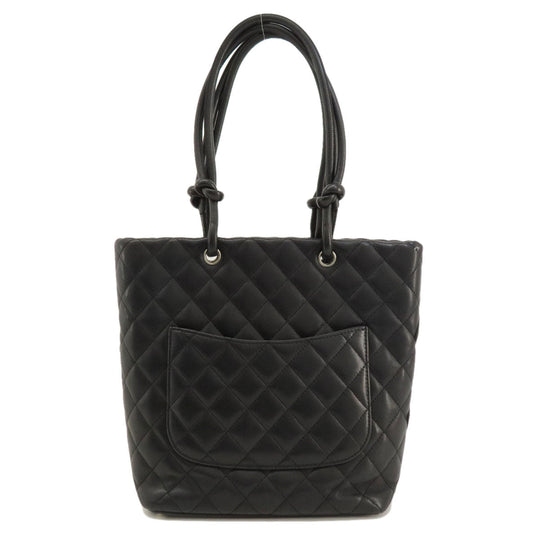 CHANEL Handbag A25166 Calfskin black Cambon Line Small SilverMetal