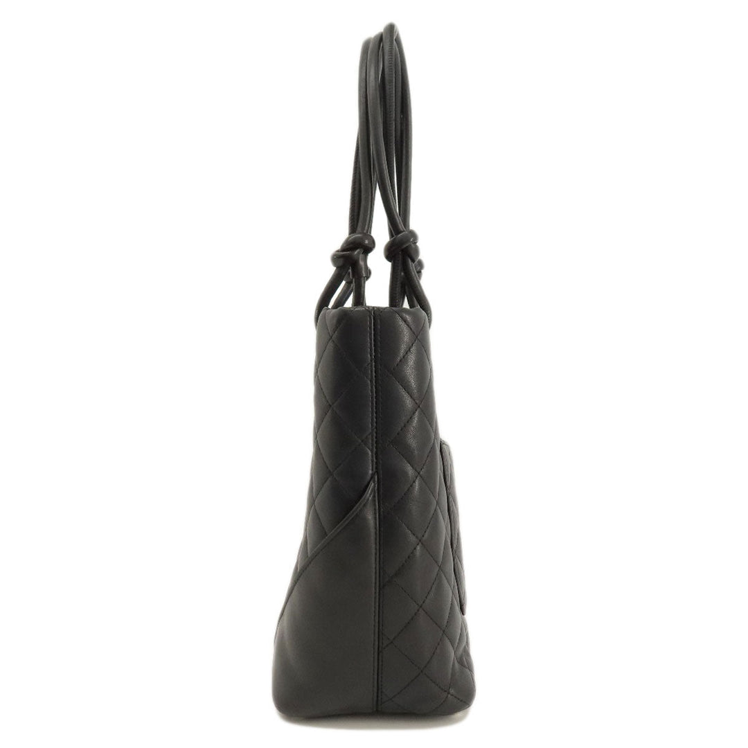 CHANEL Handbag A25166 Calfskin black Cambon Line Small SilverMetal