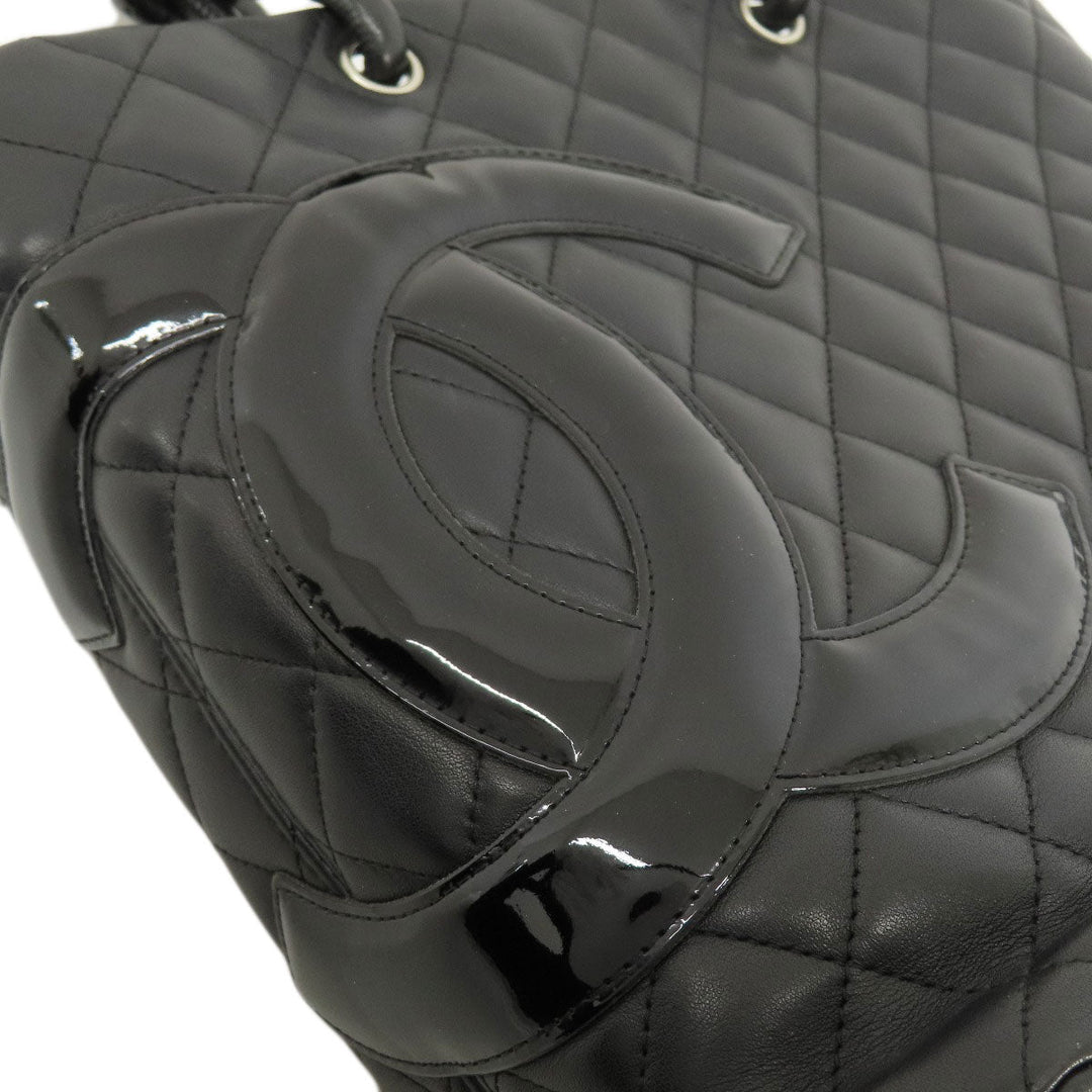 CHANEL Handbag A25166 Calfskin black Cambon Line Small SilverMetal