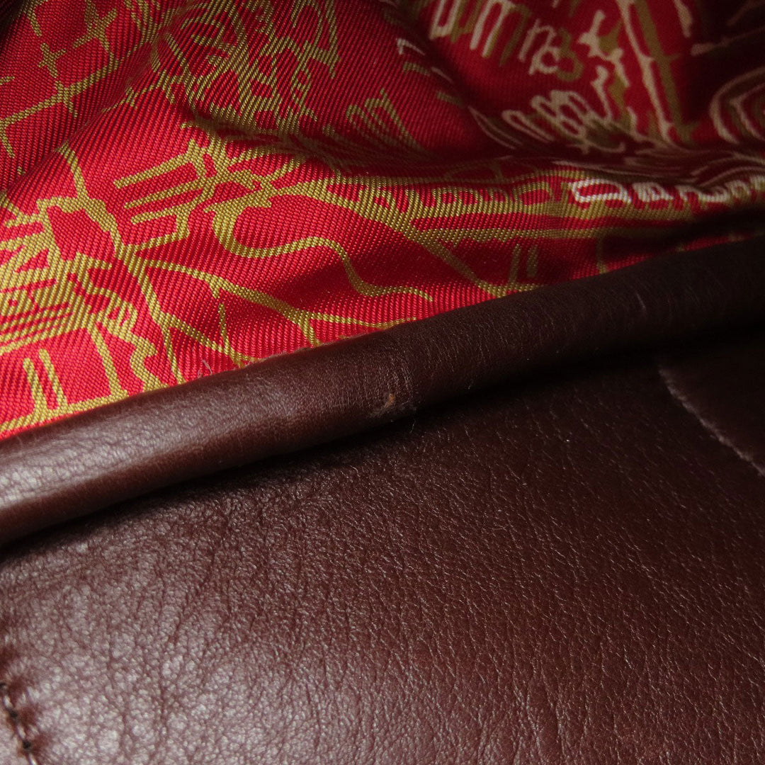 HERMES Tote Bag Swift Brown Garden Party TPM Brown mens(Unisex) Used Authentic