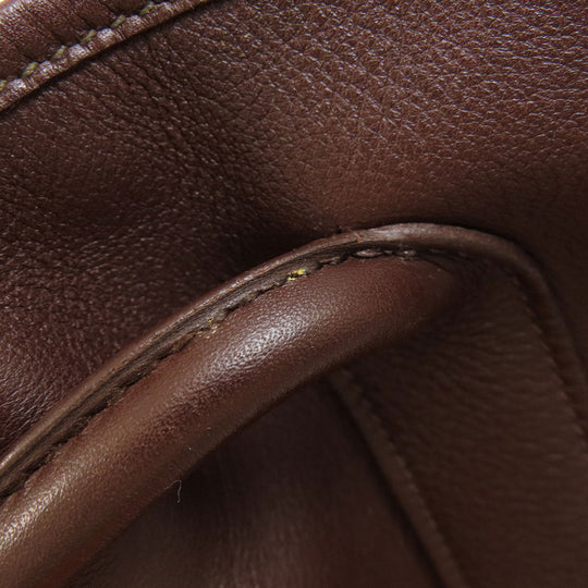 HERMES Tote Bag Swift Brown Garden Party TPM Brown mens(Unisex) Used Authentic