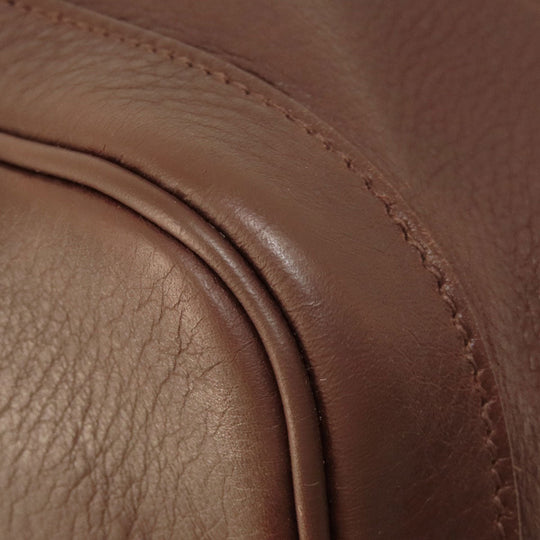 HERMES Tote Bag Swift Brown Garden Party TPM Brown mens(Unisex) Used Authentic