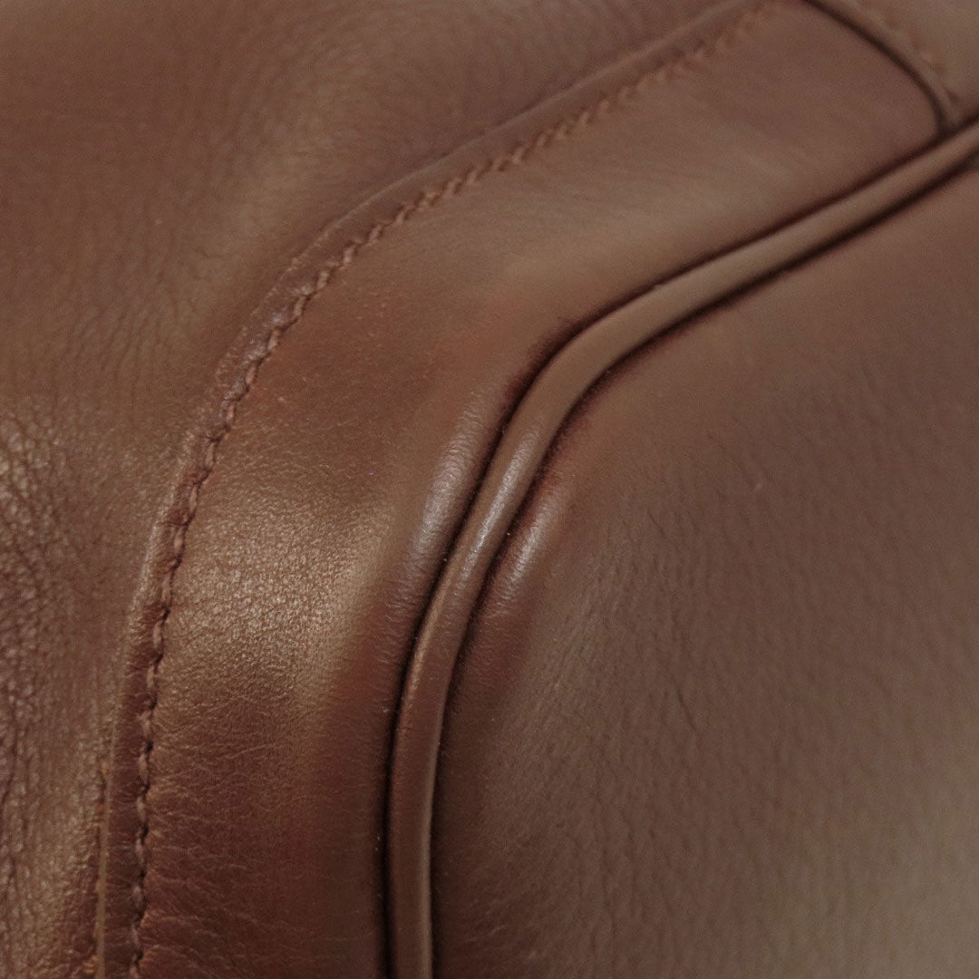 HERMES Tote Bag Swift Brown Garden Party TPM Brown mens(Unisex) Used Authentic