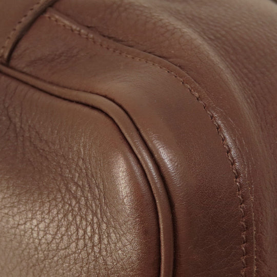 HERMES Tote Bag Swift Brown Garden Party TPM Brown mens(Unisex) Used Authentic