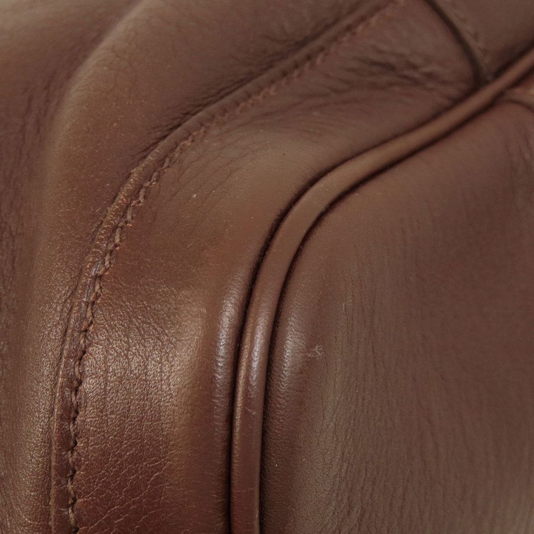HERMES Tote Bag Swift Brown Garden Party TPM Brown mens(Unisex) Used Authentic