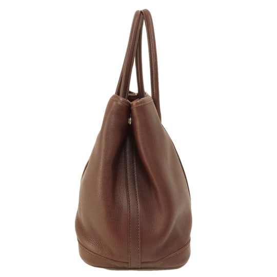 HERMES Tote Bag Swift Brown Garden Party TPM Brown mens(Unisex) Used Authentic