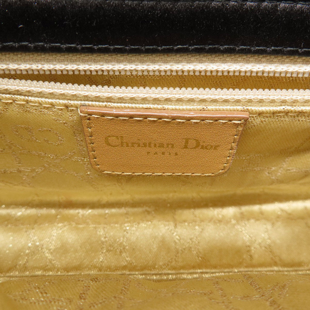 Christian Dior Handbag Satin black Lady Dior Mini Women Used Authentic