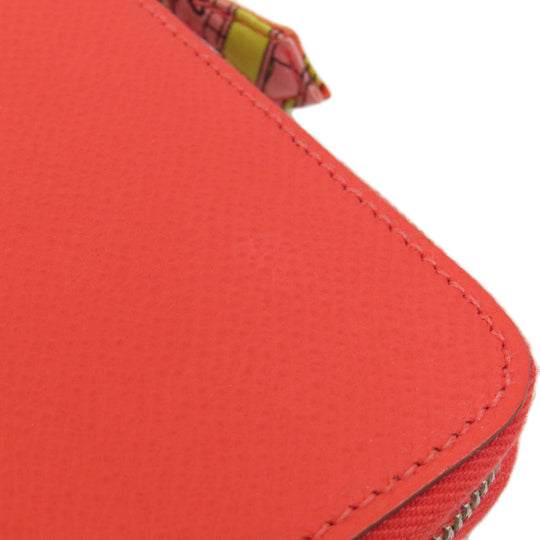 HERMES Long Wallet Purse Epsom Orange Azap Silk in Long