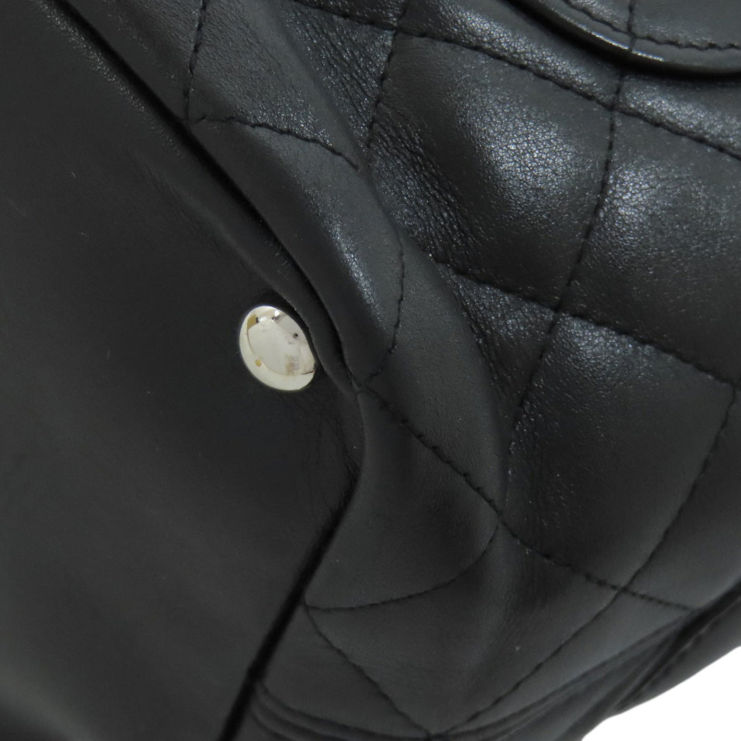 CHANEL Tote Bag Calfskin black Cambon Line SilverMetal