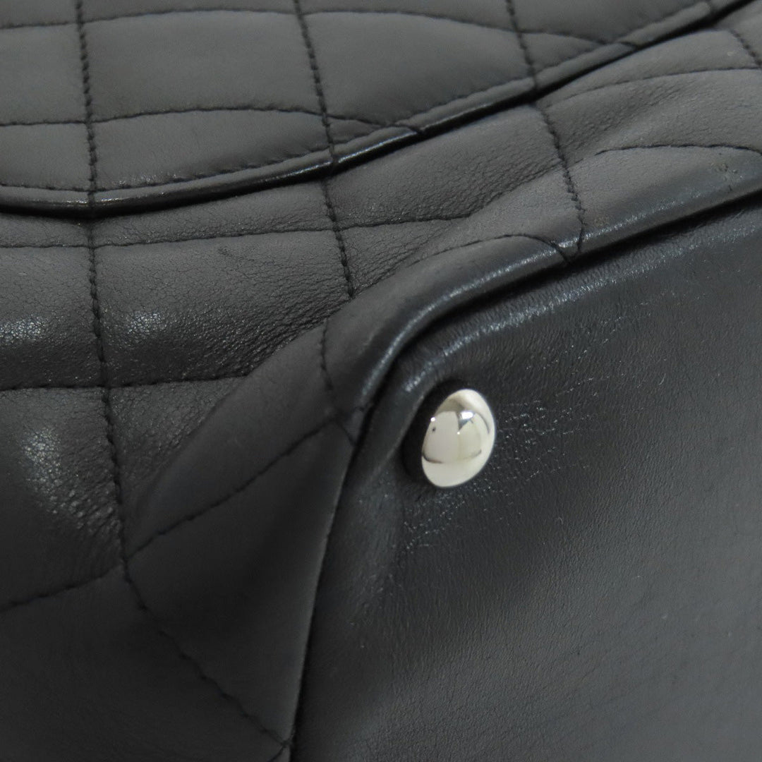 CHANEL Tote Bag Calfskin black Cambon Line SilverMetal