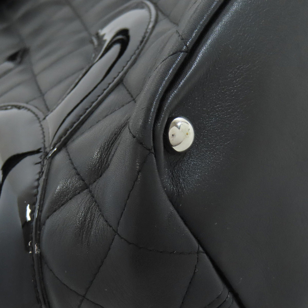 CHANEL Tote Bag Calfskin black Cambon Line SilverMetal