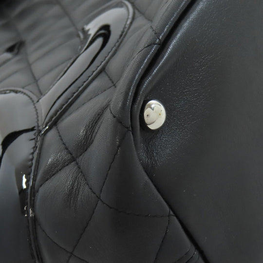 CHANEL Tote Bag Calfskin black Cambon Line SilverMetal