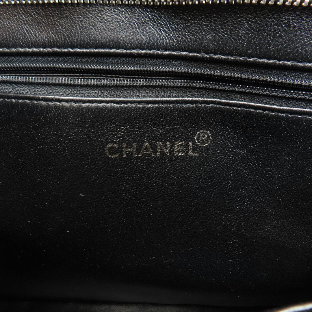 CHANEL Tote Bag Caviar skin black Replica Tote SilverMetal