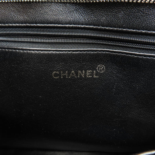 CHANEL Tote Bag Caviar skin black Replica Tote SilverMetal