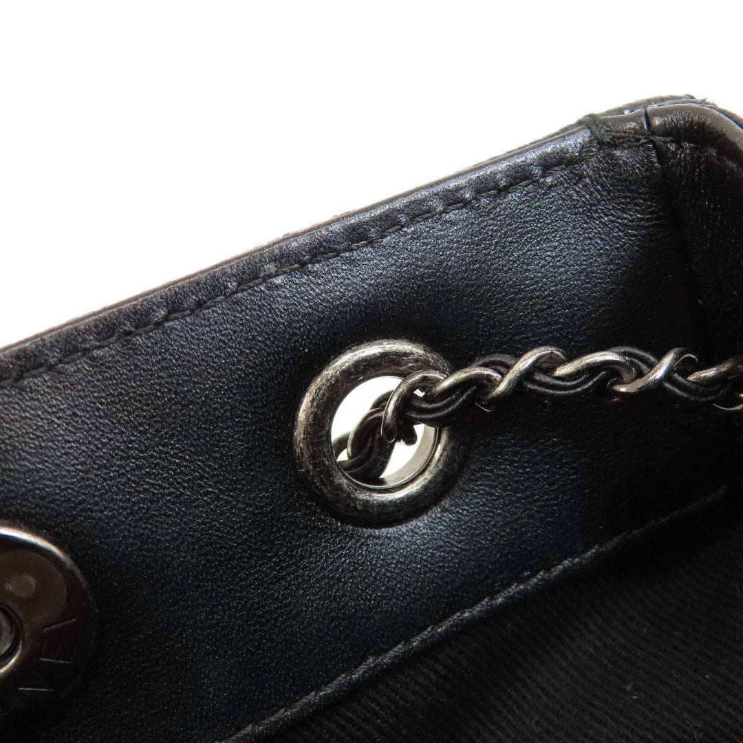 CHANEL Handbag Grained Calfskin Skin black CCBucket Matelasse 2WAY SilverMetal