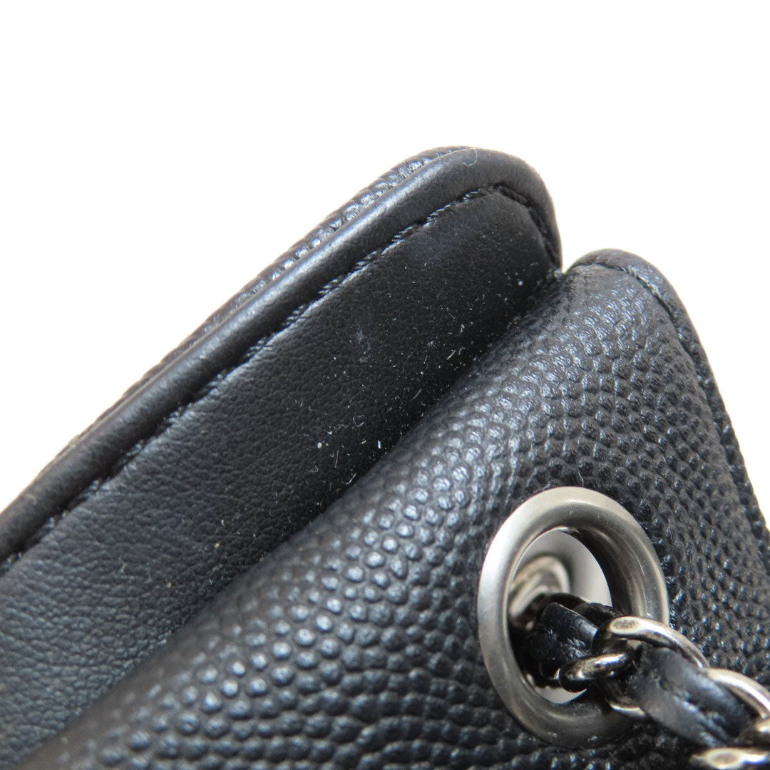 CHANEL Handbag Grained Calfskin Skin black CCBucket Matelasse 2WAY SilverMetal