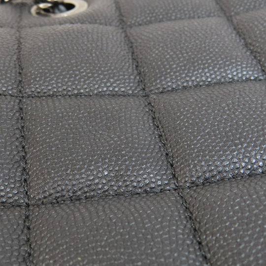 CHANEL Handbag Grained Calfskin Skin black CCBucket Matelasse 2WAY SilverMetal