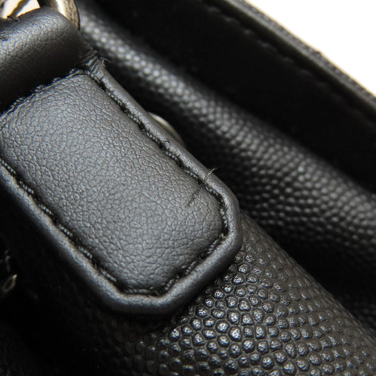 CHANEL Handbag Grained Calfskin Skin black CCBucket Matelasse 2WAY SilverMetal