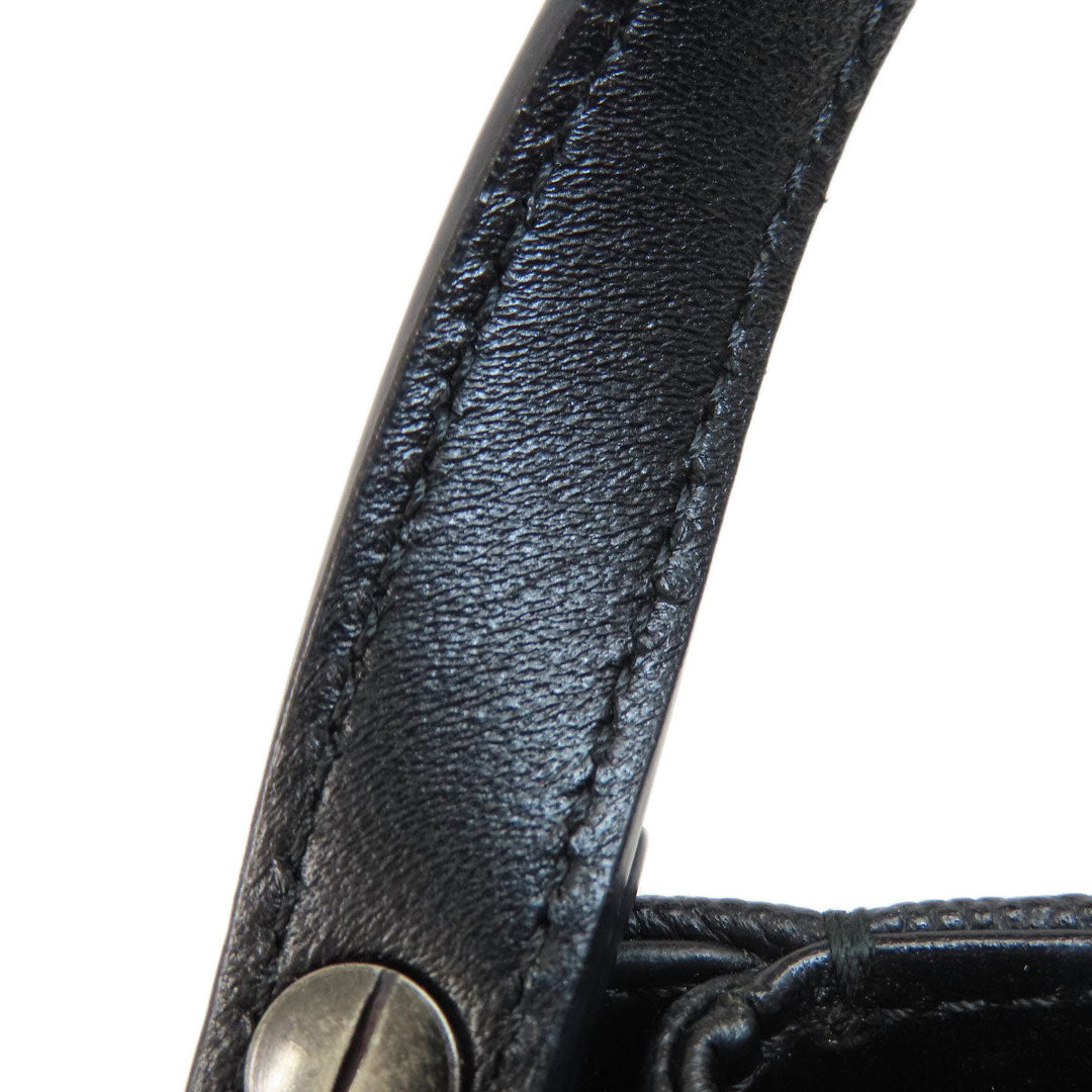 CHANEL Handbag Grained Calfskin Skin black CCBucket Matelasse 2WAY SilverMetal