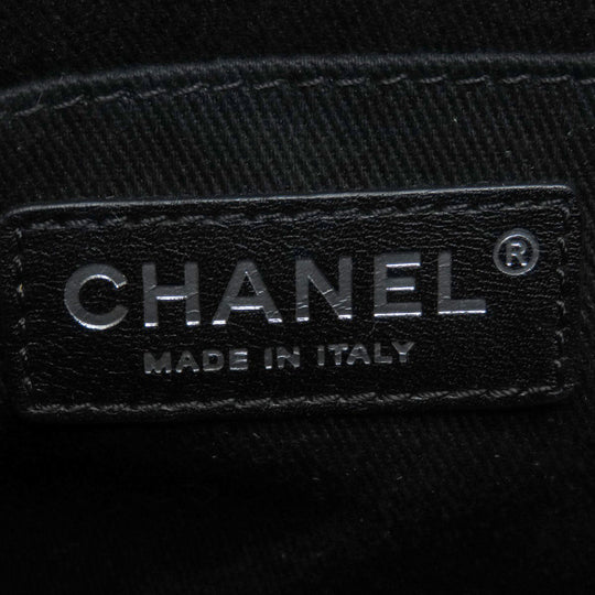 CHANEL Handbag Grained Calfskin Skin black CCBucket Matelasse 2WAY SilverMetal